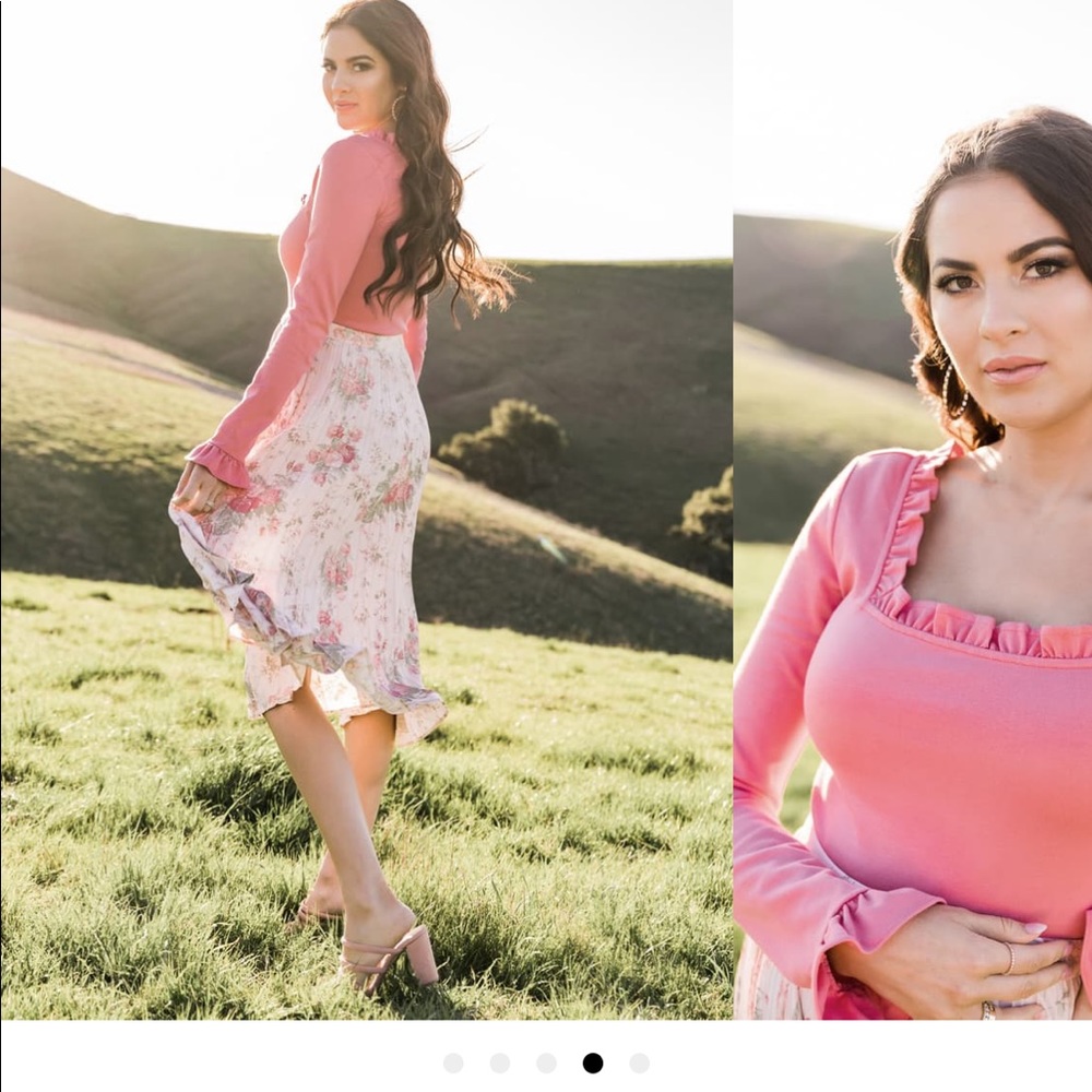 Rachel Parcell Ruffle Ponte Top - Picture 5 of 7